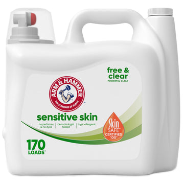 Sensitive Skin Free & Clear Liquid Laundry Detergent Soap, 170 Fl Oz, 170 Loads